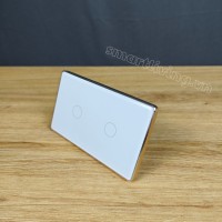 Công tắc thông minh Zigbee Tuya viền 2 nút (trắng)