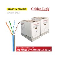 Cable Lan Golden Taiwan Plus Utp Cat5e 305m Trắng Sọc Xanh Đồng Nguyên Chất