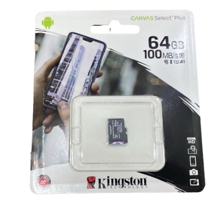 Thẻ nhớ microsd 64G kingston canvas select 100r box class10 u1 v10 100mbs Chính hãng